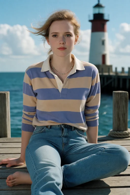 Ultra-photorealistic Cinematic Outdoor Seaside Dockphotograp...