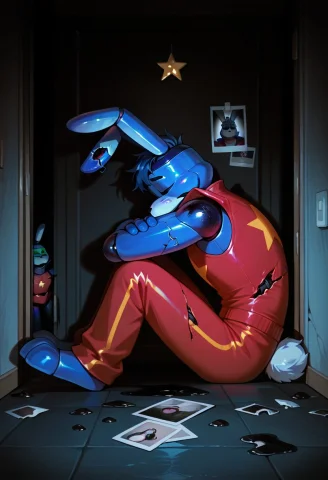 Loraglambon-101 Glambon, Rabbit Ears, Cyan Skin,, Male Focus... — Stable Diffusion AI Prompt: glambon, rabbit ears, cyan skin,, male focus, red swim suit, sleeveless, , solo...