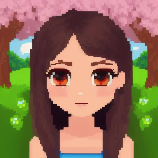 Masterpiece, Best Quality Portrait Of A Cute Girl, Pixelart,...