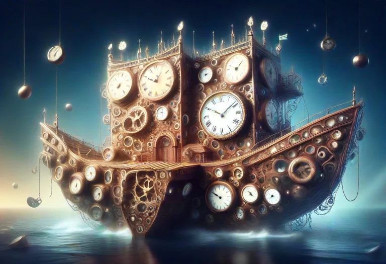Ship Made Of Clock
