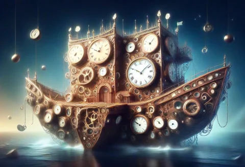 Ship Made Of Clock — SDXL AI Prompt: ship made of Clock