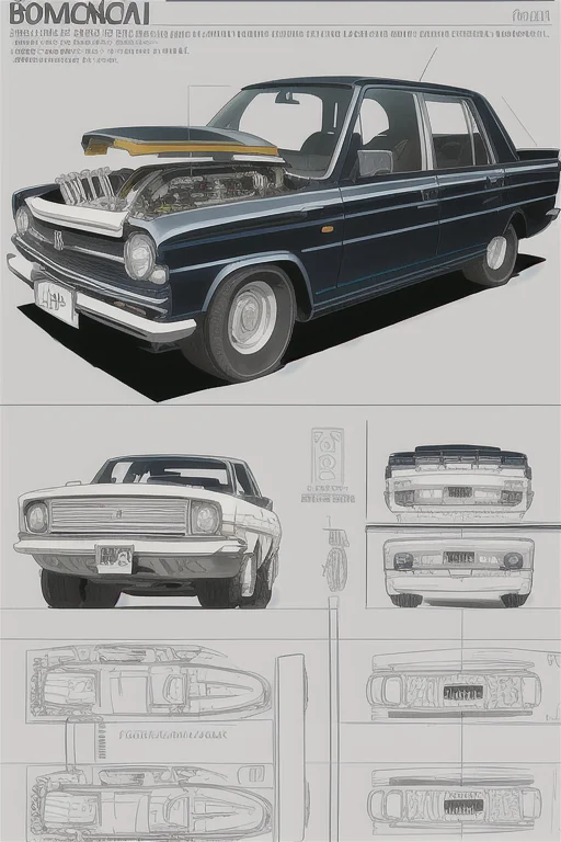 Car , Mechanical Schematic, Highly Detailed, High Resolution...