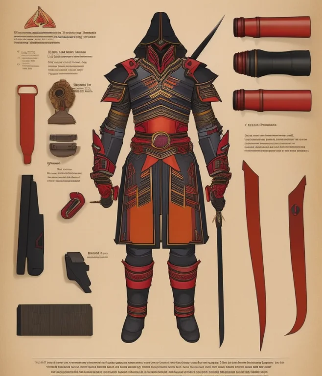 Concept-art, Vector-art, Chv3csamurai, Detailed Schematics O...