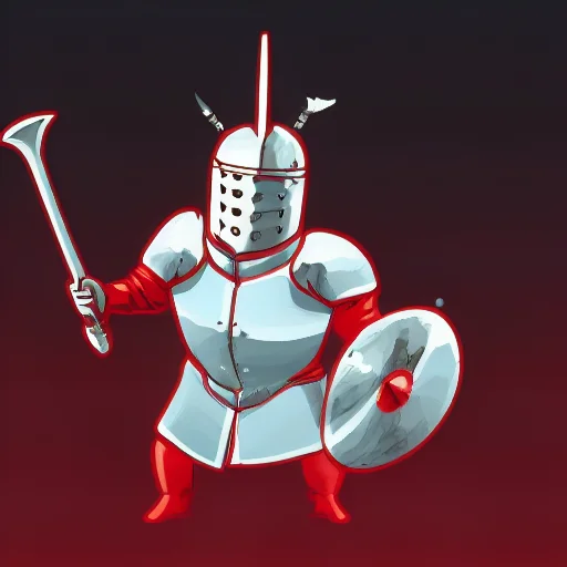 Painfulstyle, Man Wearing Knight Armor Wielding Sword Full P...