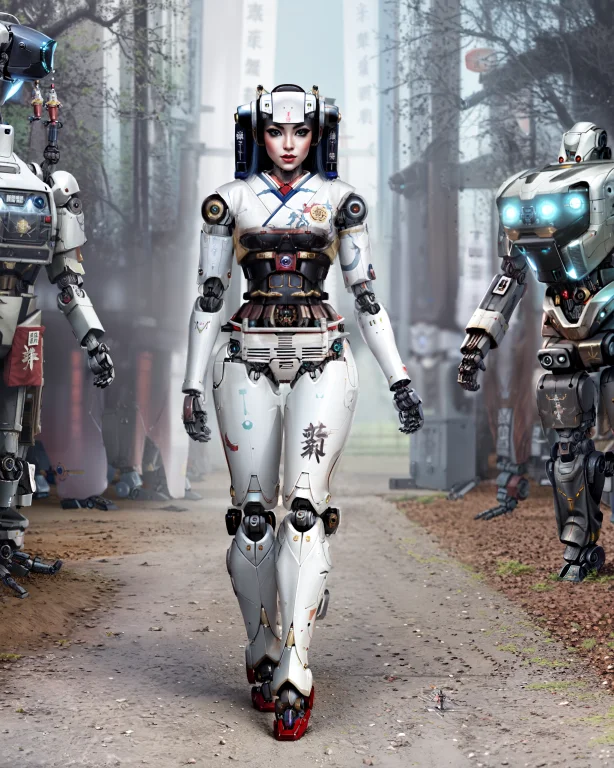 Nixeustyle1.2,portrait, Geisha Robot1.5, Beautiful And Elega...