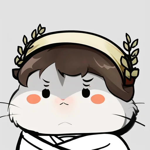 Xiaoyuehan,hamster, Headwreath, Simplebackground, Whitebackg...