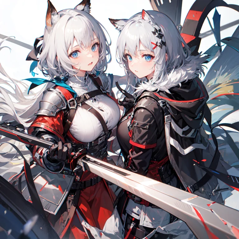 Knight,holding Huge Sword,silver Armor,battle,monster Hunter...