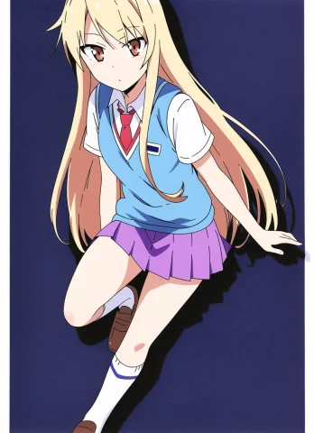 Shiinamashiro, 1girl, Purple Skirt, Blue Vest, School Unifor... — Stable Diffusion AI Prompt: ShiinaMashiro, 1girl, purple skirt, blue vest, school uniform, red necktie, (whi...