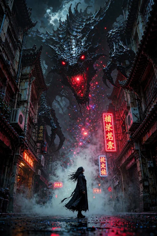 Grimmsfantasy A Low-angle Wide Shot Captures A Moment Of Cos...