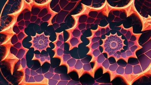 Fractal, Organic, Symmetrical, Vortex, Psychedelic, Octane O... — Stable Diffusion AI Prompt: ((fractal)), organic, (symmetrical), vortex, psychedelic, octane organic cinemat...