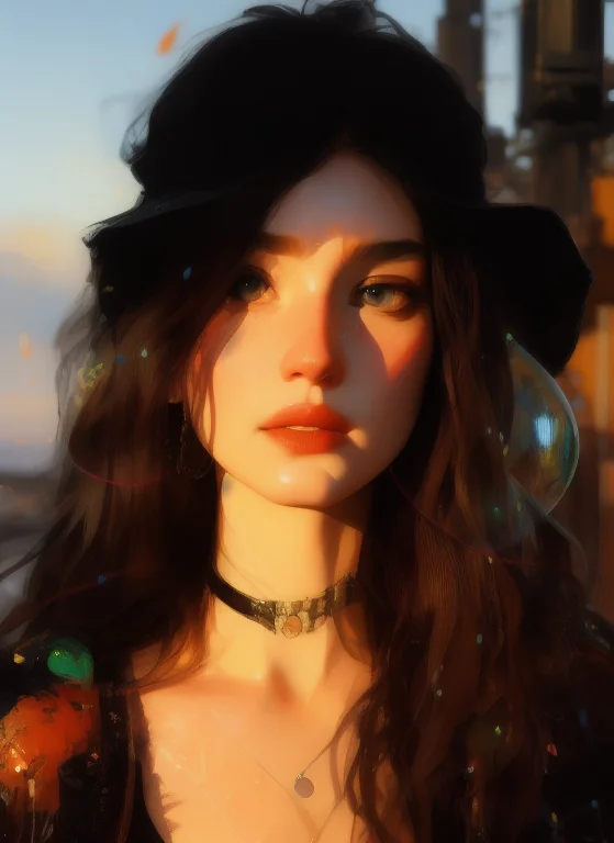 Closeup, Samdoesarts Style Drunken Beautiful Woman As Deliri...