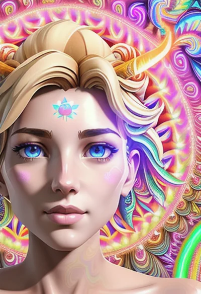 Portrait Of Floral1.05 A Corneomercy As A Beautiful Goddess,...