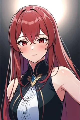 Loraeris1.0, Adulteris, 1girl, Solo, Redhair, Redeyes, — Stable Diffusion AI Prompt: , Adult_Eris, 1girl, solo, red_hair, red_eyes,