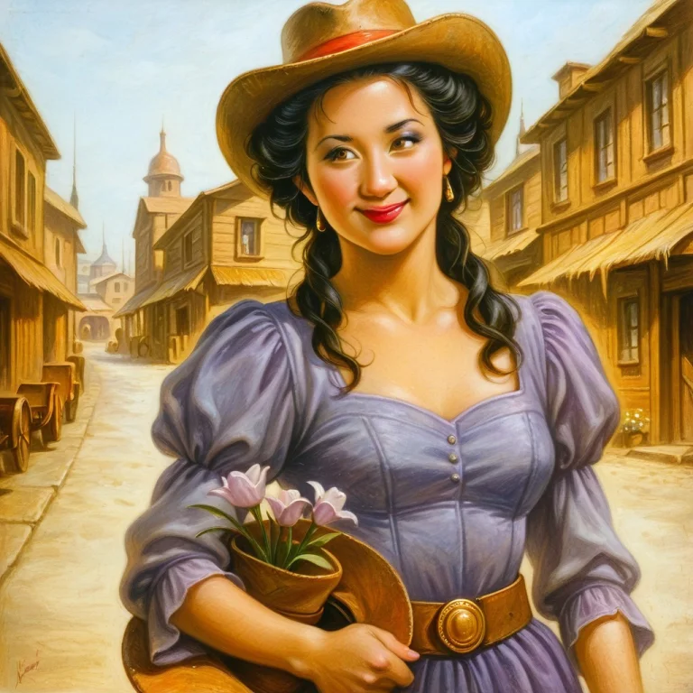 Realistic, Very Detailed, 1890s, 1girl, Black Hair In An Upd...