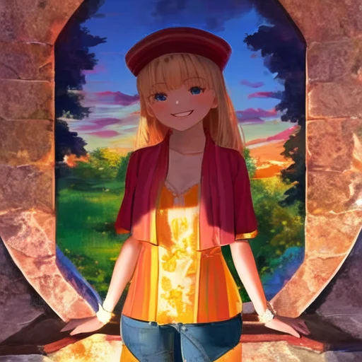 1girl, Beautiful, Masterpiece, Hd, 4k, Smiling
