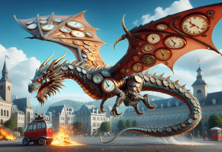 Bosstyle, A Toilet Robot Fighting A Antropic Dragon, Dragon...