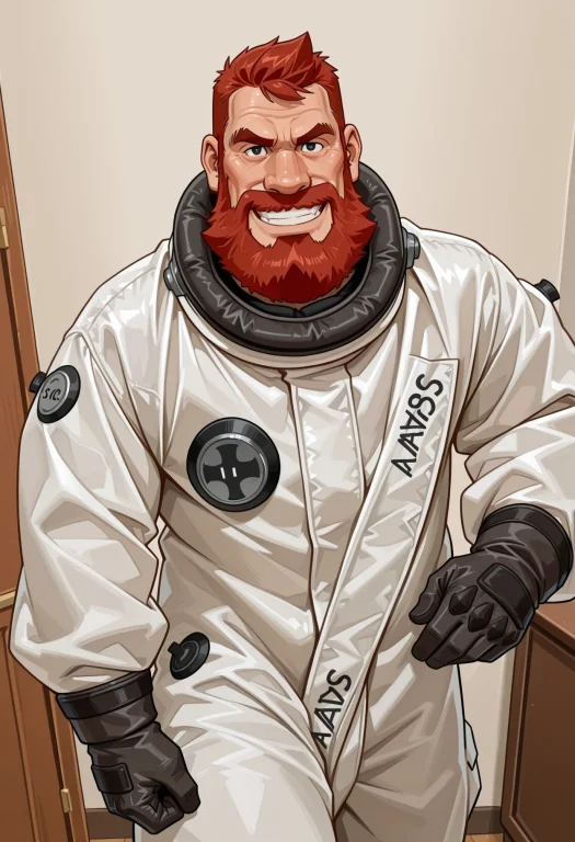 Detailed Background, Logan, Red Hair, Full Beard, Mustache,...
