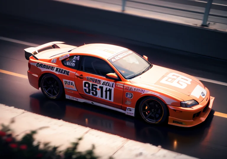 Top Quality, 1car, Nissan Silvia S15, Racing, On Highway, At...