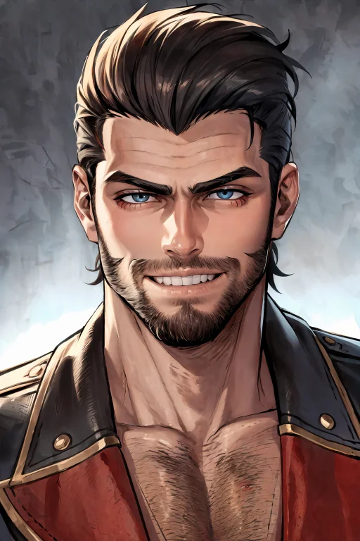 Gigachad1.2, Detailed Face And Eyes, Realistic, Smile, Kodac...