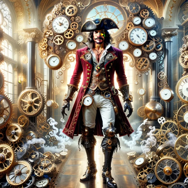 Subject A Highly Detailed Steampunk Rendition Of Captain Hoo...