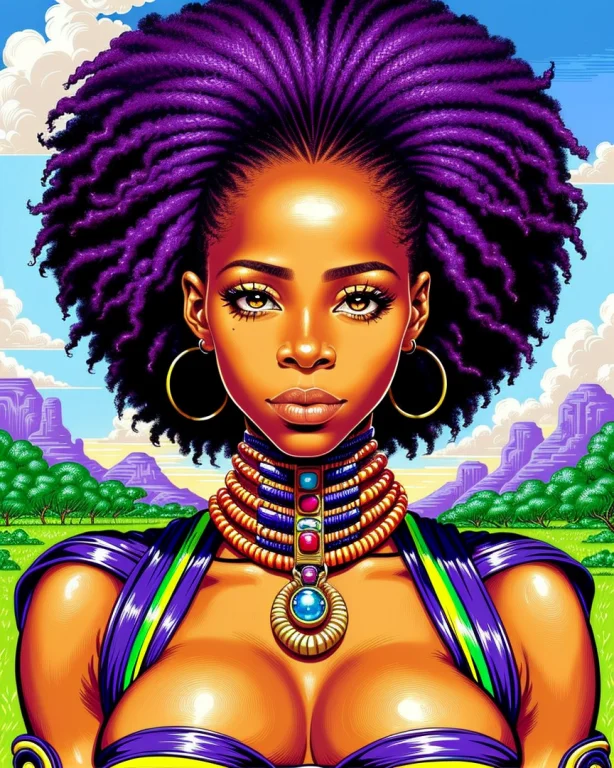 Eldmeisterog Amazing Painting Of A Stunning African Woman. I...