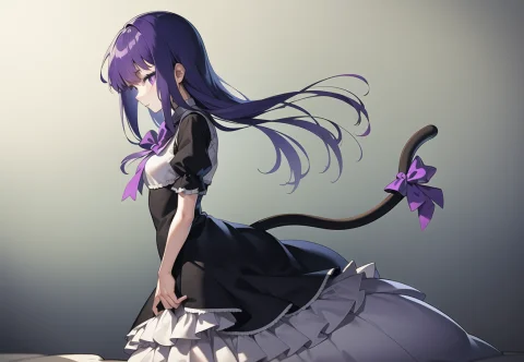 From Side, Full Body, Dress, Lorabern106050000.7, Frederica... — Stable Diffusion AI Prompt: from side, full body, dress, , frederica bernkastel, purple hair, purple eyes, t...