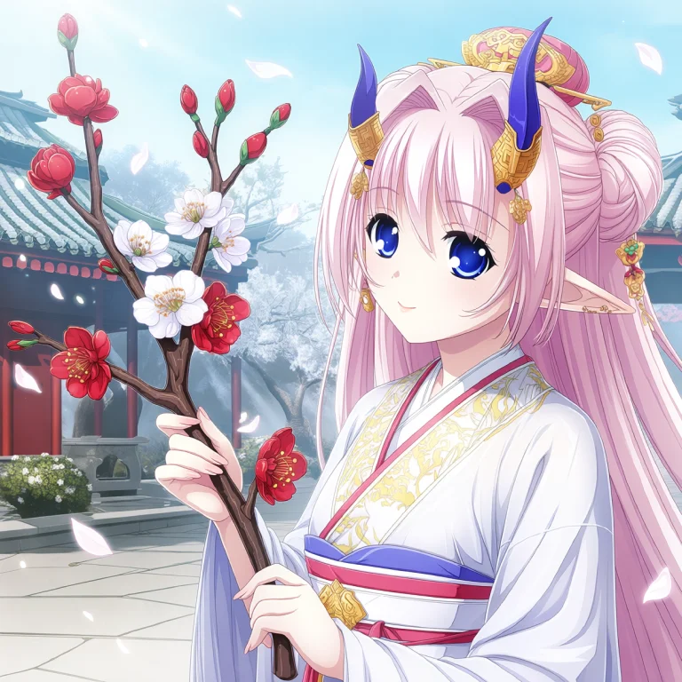 Sylvia Hamartiavbh,blue Eyes,pink Hairwhite Skinhorns.twinta...