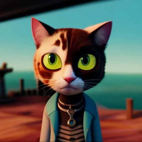 A Portrait Of A Cat Pirate — Stable Diffusion AI Prompt: a portrait of a cat pirate