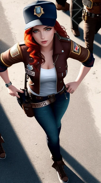 Tiktok Girl, Fromabove1.3 Walking1.2 Redhead , Baseball Cap...