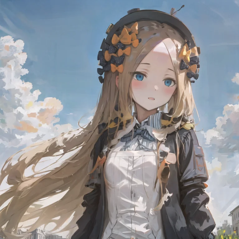 Masterpiece, Best Quality, 1girl, Bird, Seagull, Sky, Cloud,...