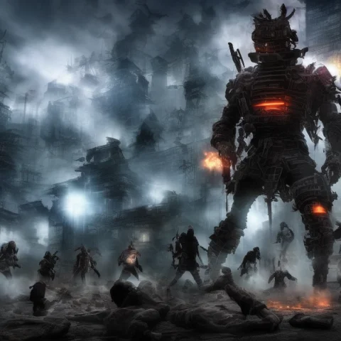 Photo, A Haunted Mansion With A Deadly Past Cyberninjasamura... — Stable Diffusion AI Prompt: photo, a haunted mansion with a deadly past cyber[ninja|samurai] action pose, me...