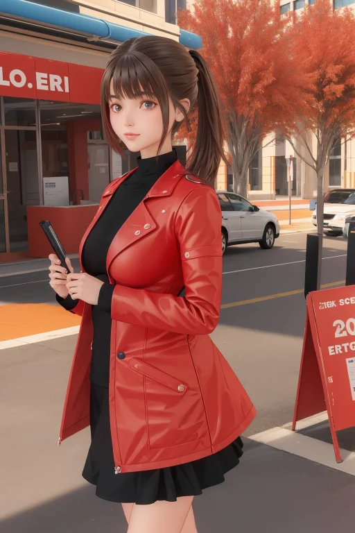 1girl, Lorarenai H7680.8, Hyperdetailed, Red Paint Splotches...