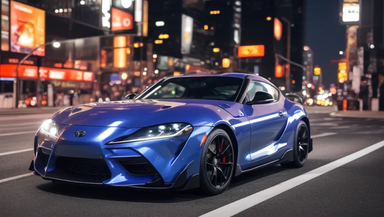 Still Of A Toyota Supra On The Road In New York, Action Shot...