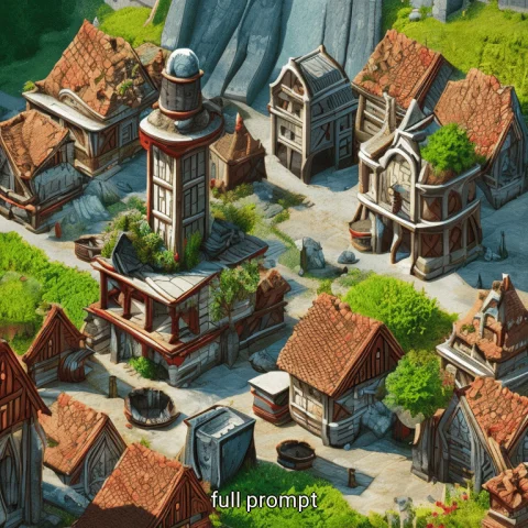 Small Town Marketplace, Store And Shop, Medieval Buildings,... — Stable Diffusion AI Prompt: small town marketplace, store and shop, medieval buildings, painted_landscape