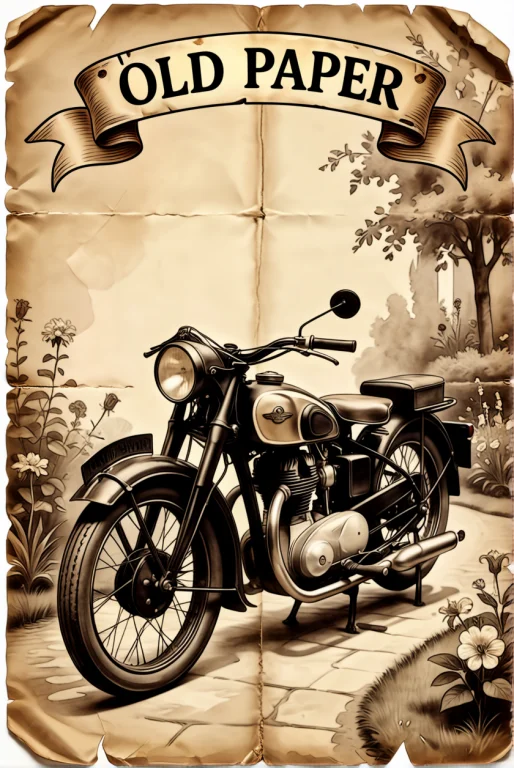 On Old Creased Paper. Vintage Style Sepia Drawing. A Vintage...