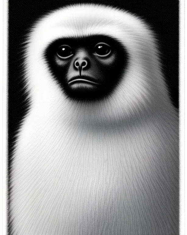 Gibbon, Close-up, Prism Light, Silverpoint Delicacy Loralcml...