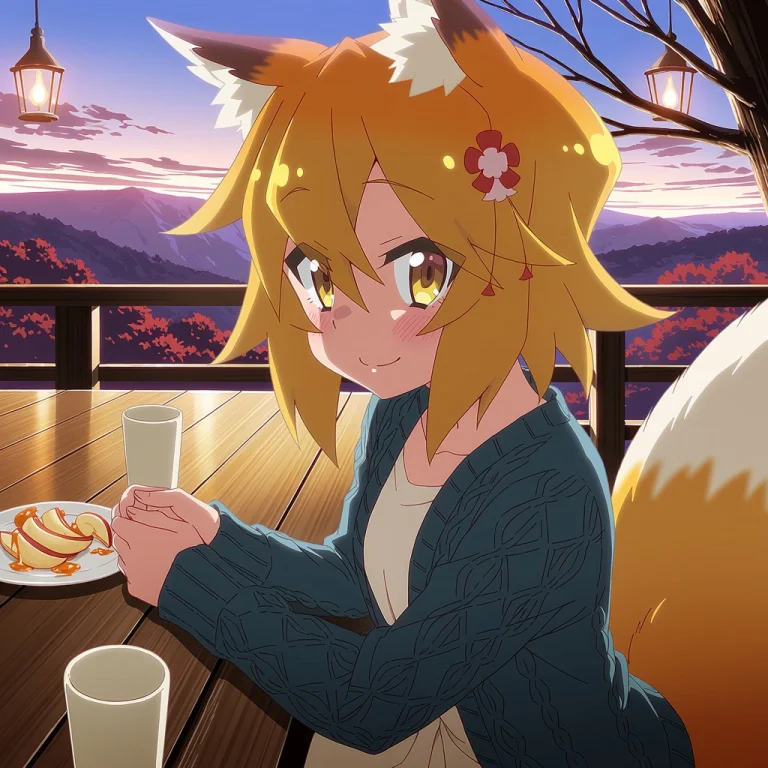 Senkosan Cel-shaded Anime Illustration Of Senkosan Seated At...