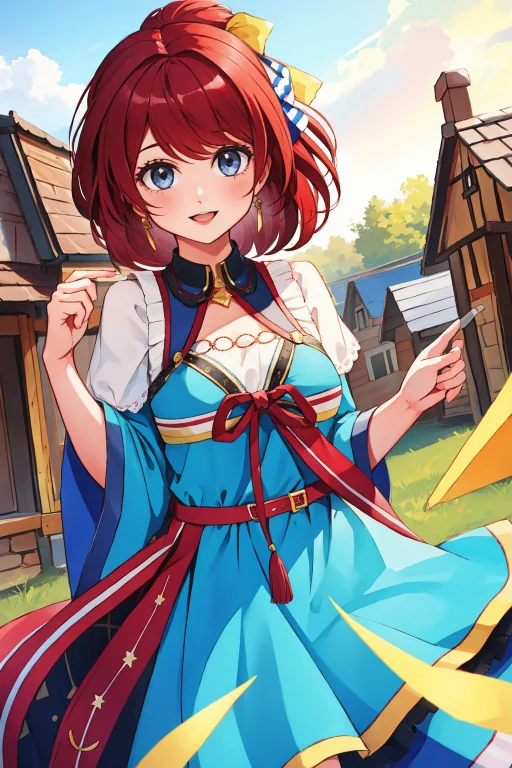 1girl, Lorawatao0.8, Village, It Is Very Dynamic
