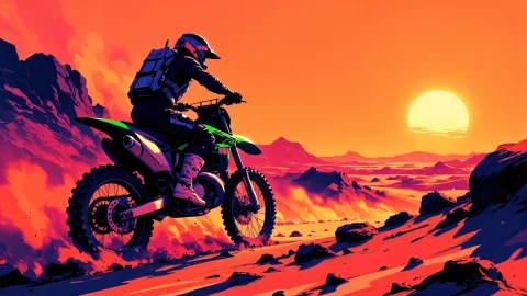 The Viewer Peers Over The Riders Left Shoulder A Cinematic,... — FLUX AI Prompt: The viewer peers over the rider’s left shoulder — a cinematic, grounded perspect...