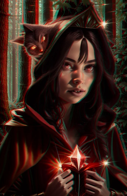 Award Winning Medium Portrait Of A Cute Red Riding Hoodwerew...