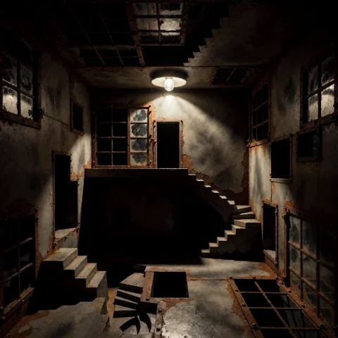 Cube Gained Notoriety For Its Surreal And Kafkaesque Setting... — Stable Diffusion AI Prompt: Cube gained notoriety for its surreal and Kafkaesque setting in industrial, cube...