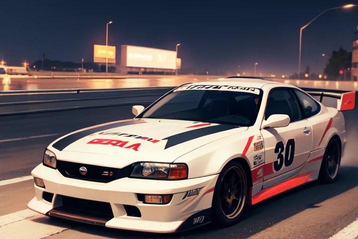 Top Quality, 1car, Nissan Silvia S14, Racing, At Midnight