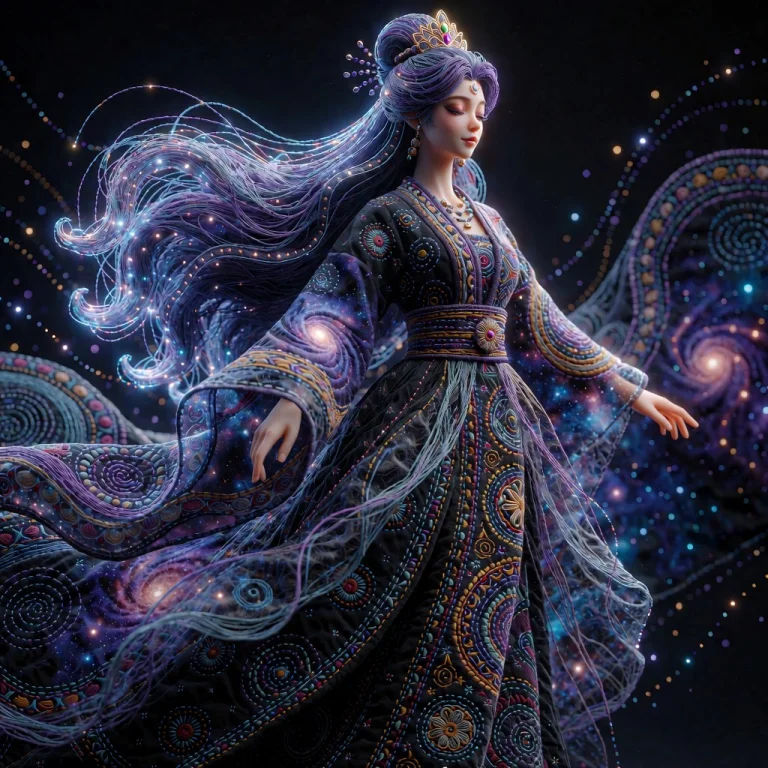 Nebula Stitch Empress, Full Body Anime Character, Elegant Fe...