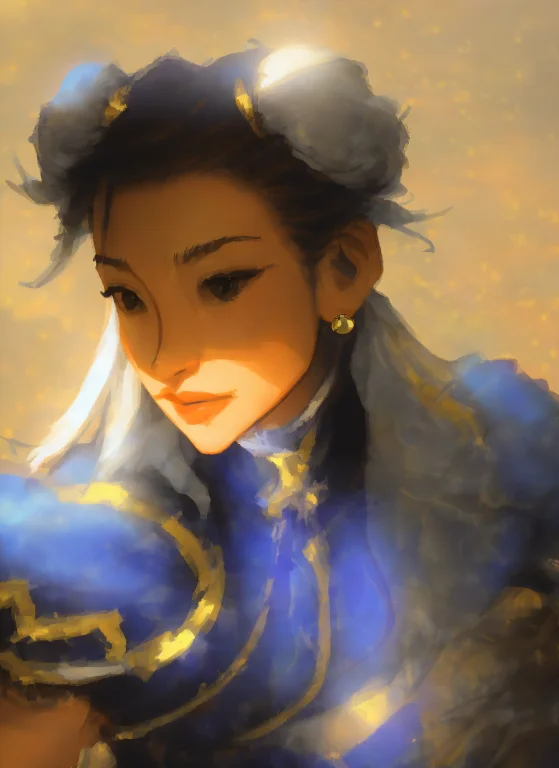 Samdoesarts Style Closeup Face Portrait Of Sks Woman, Profes...