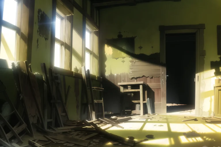 Howlbgs, Old House, Inside, Sunlit, Messy,lorahowlbgs1