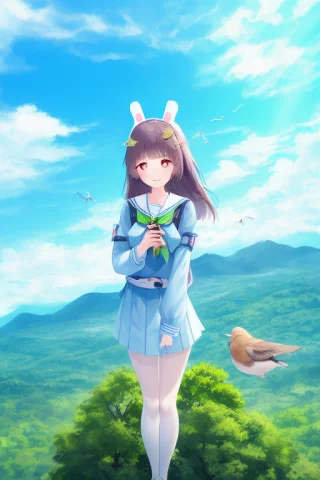 1girl, Kasumizawamiyu, Cloudy, Birdeyeview, Lorakasumizawami... — Stable Diffusion AI Prompt: 1girl, kasumizawa_miyu, cloudy, bird_eye_view, 