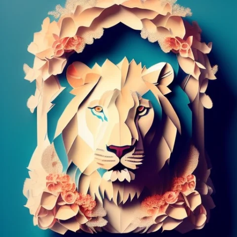 Paperai, Lion, Portrait, Front View, Centered — Stable Diffusion AI Prompt: paperai, lion, portrait, front view, centered