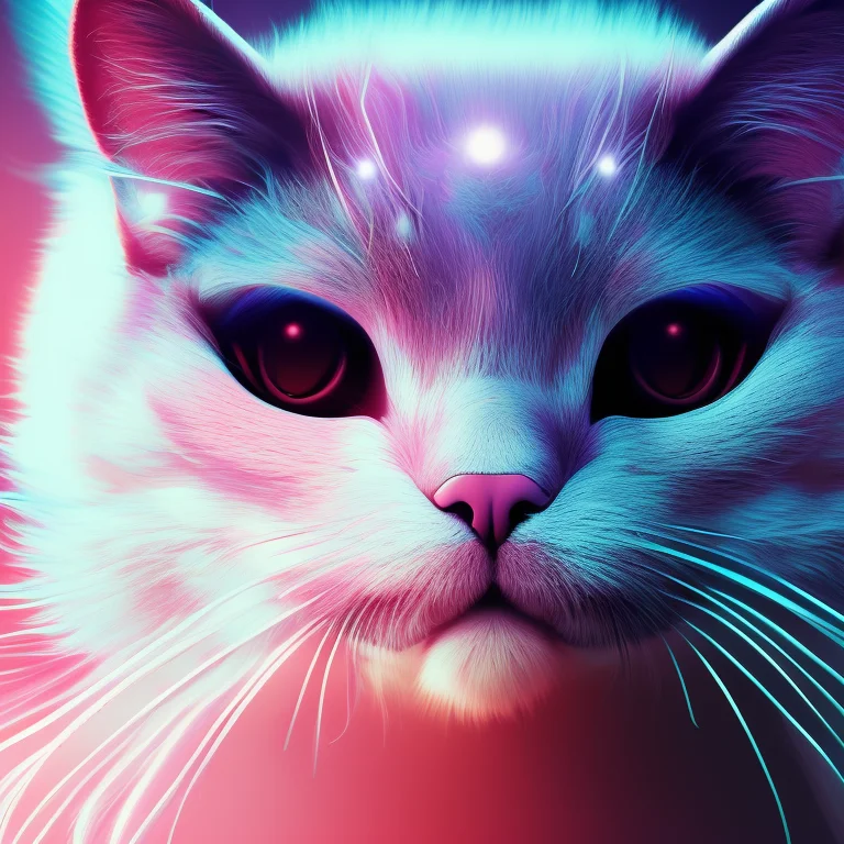 Mystical Cat, Otherworldly And Etherial, Shimmering Sparkles...