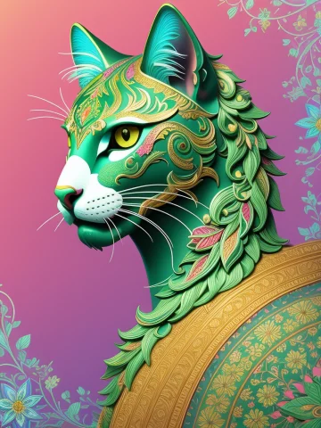 Beautiful Colourful Highly Detailed Incredibly Ornate Decora... — Stable Diffusion AI Prompt: beautiful colourful highly detailed incredibly ornate decorative green man as a...