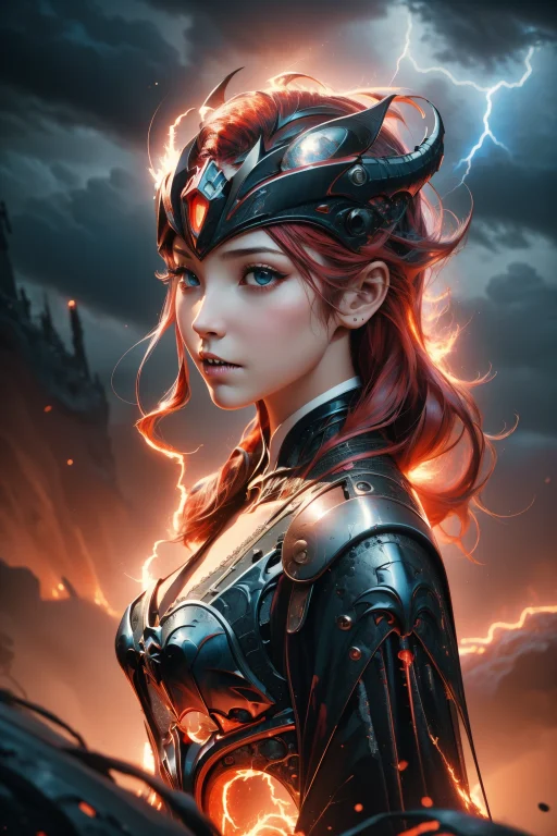 1girl, Loraragingstorm-nvwls-v10.8 Ragingstorm, Lightning, C...